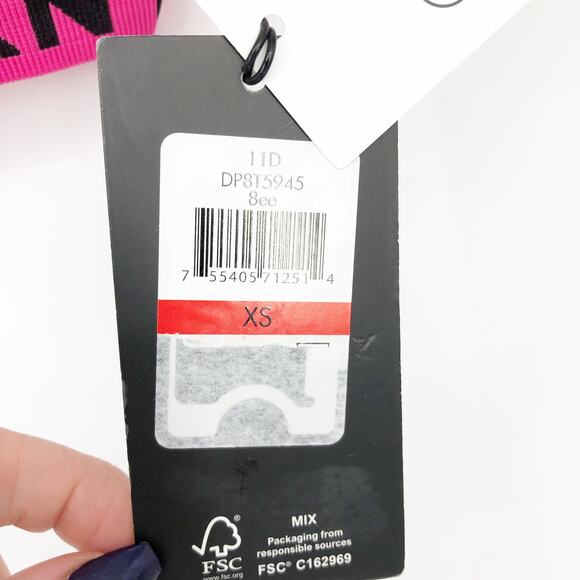 DKNY SPORT Women's Sports Bra XS Hot Pink Mesh-Back Medium-Impact NWT - Picture 6 of 10